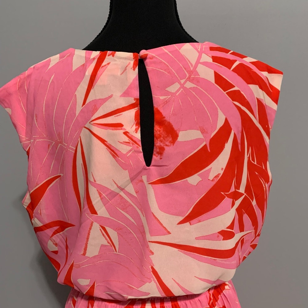 NWT Pink and Red Tropical Print Minidress - Picture 5 of 7